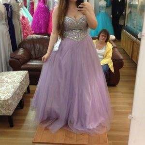 Plus Size Purple Prom Dress Size 16